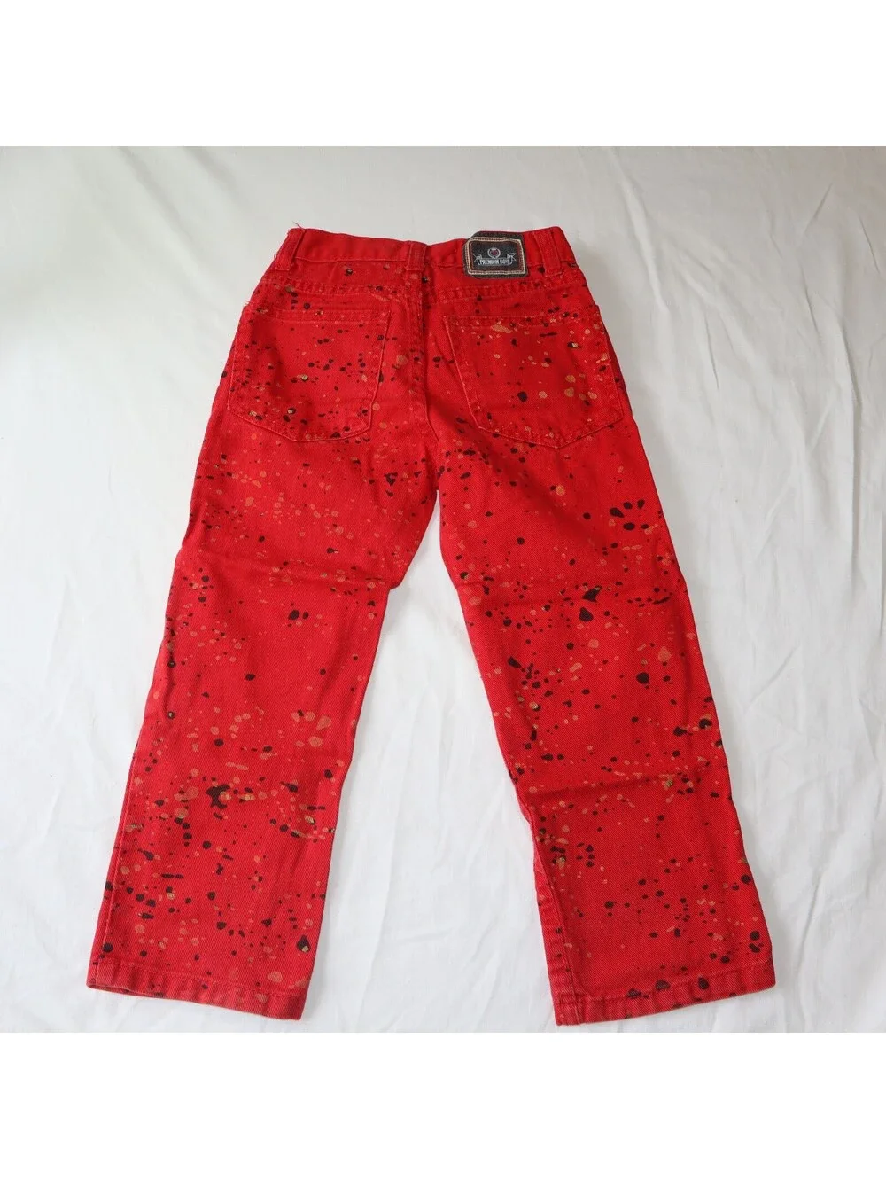 No Boundaries Boys Pants Size 6 Red Splatter Print